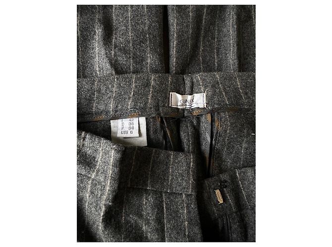 Autre Marque Pantalon à rayures gris - vue 2
