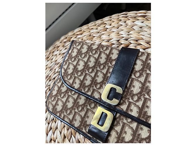 Clutch Dior Monogram Marrón y Negro - vista 2