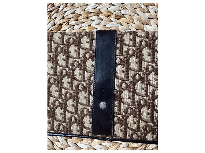 Clutch Dior Monogram Marrón y Negro - vista 8