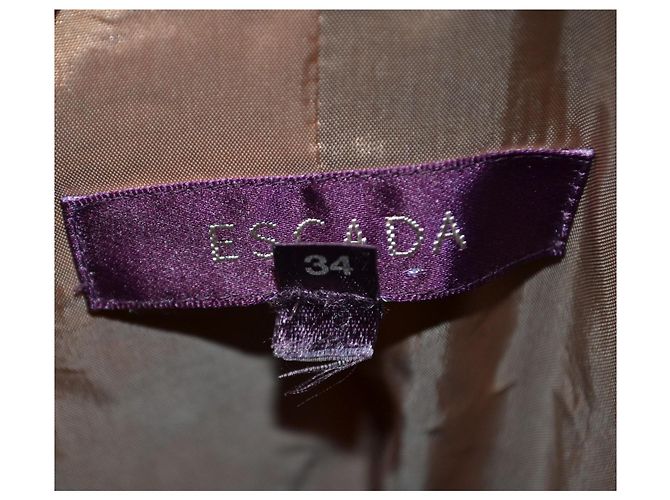 Escada Blazer de lã castanho com riscas - vista 6