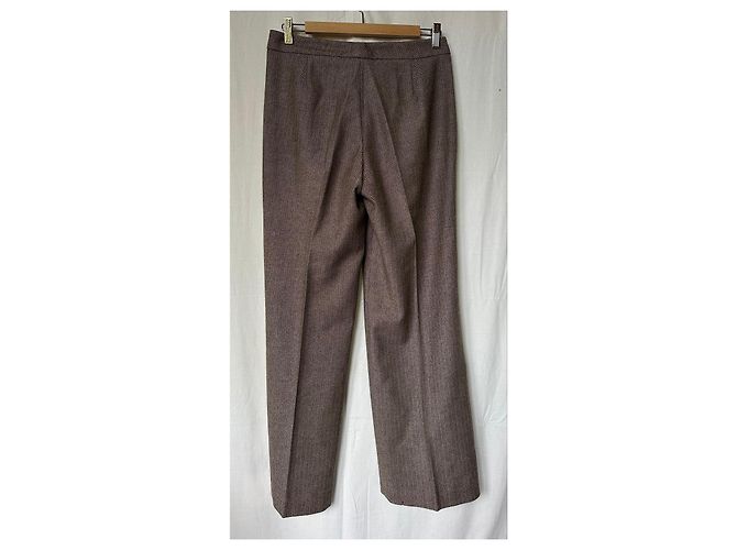 Autre Marque Pantalones marrones de espiga - vista 3
