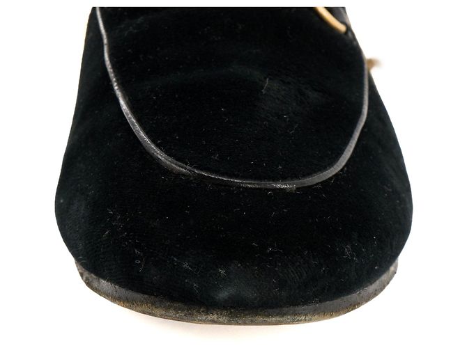 GUCCI - Mules Gucci Princetown in velluto nero e pelliccia beige (T38) - vista 6