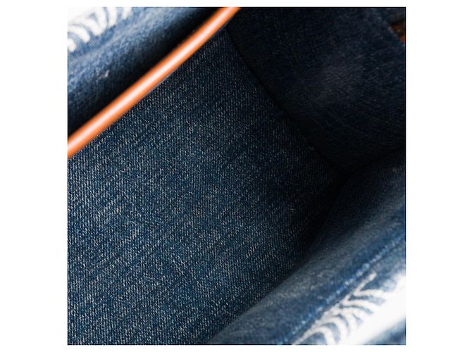 Céline CELINE - Saco cabas Thais Celine em denim e couro tan - vista 9