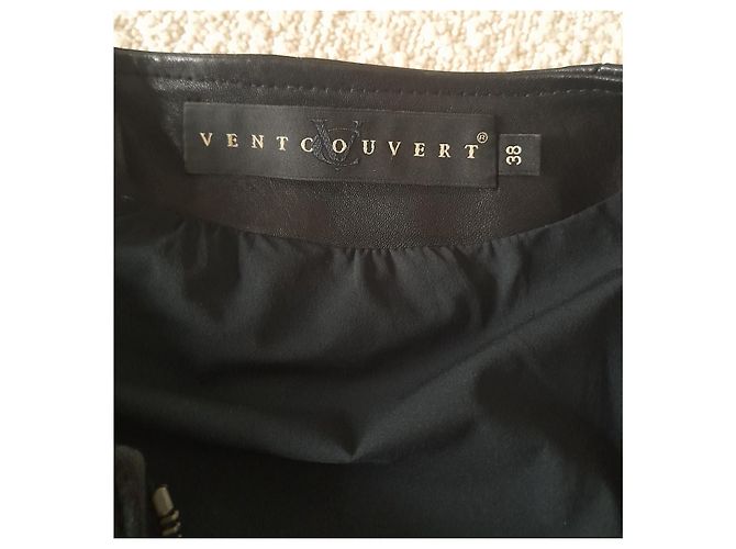 Ventcouvert Black Leather Zip-Up Jacket - view 4