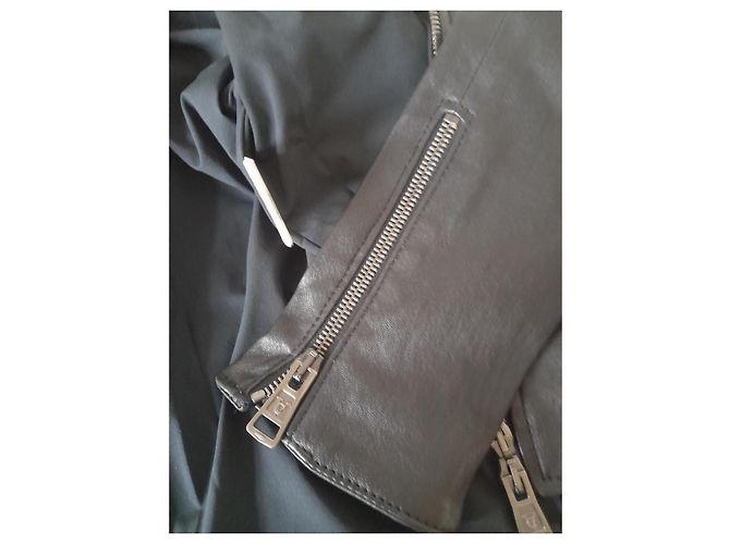 Ventcouvert Black Leather Zip-Up Jacket - view 5