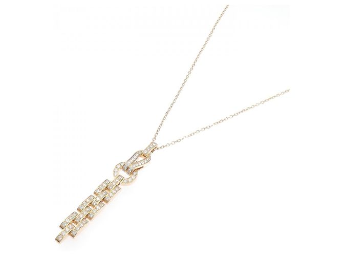 Collana Cartier Agrafe 750 Pink Gold Diamond - vista 2