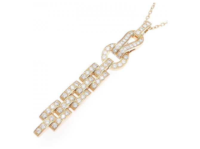 Collana Cartier Agrafe 750 Pink Gold Diamond - vista 3