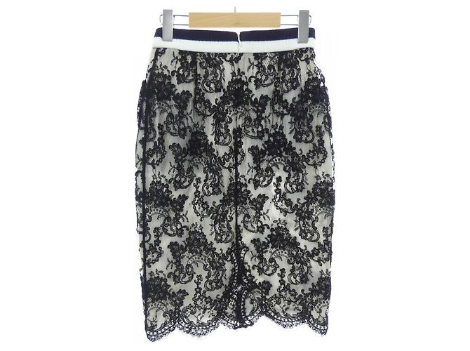 Falda Chanel negra de tela - vista 2