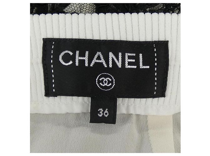 Falda Chanel negra de tela - vista 4