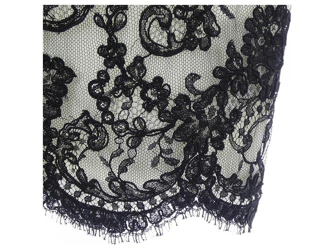 Falda Chanel negra de tela - vista 6