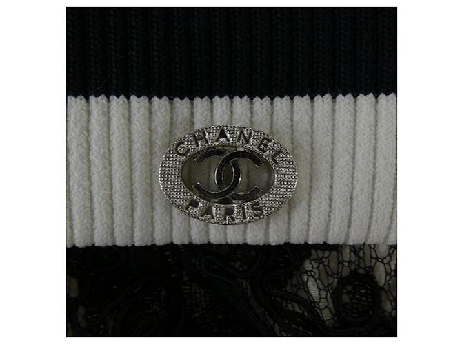 Falda Chanel negra de tela - vista 7