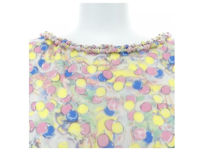 Chanel Seidenkleid Rosa Gelb - Ansicht 5