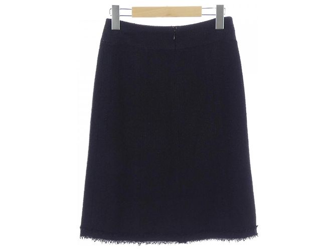 Falda Chanel de tela negra - vista 2