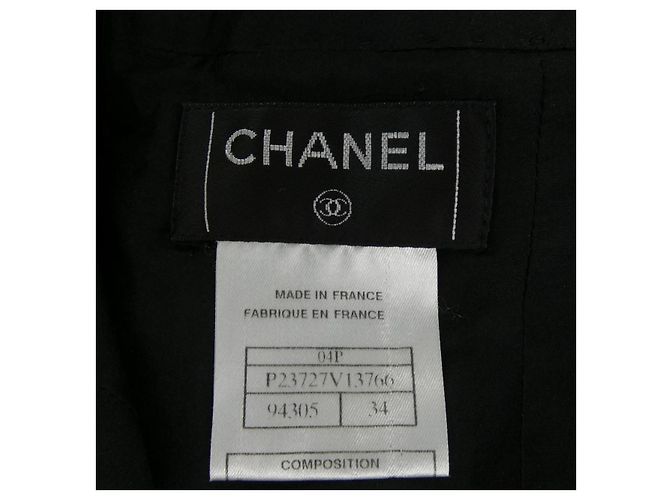 Falda Chanel de tela negra - vista 4