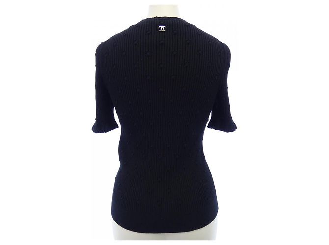 Top de punto Chanel negro - vista 2