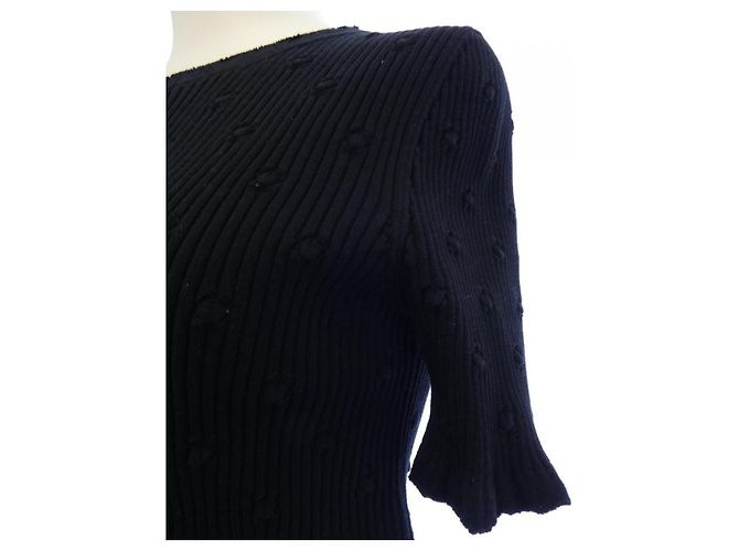 Top de punto Chanel negro - vista 7