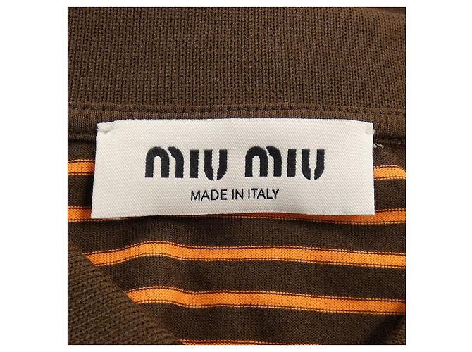 Miu Miu Polo in cotone con logo MIU MIU - vista 4