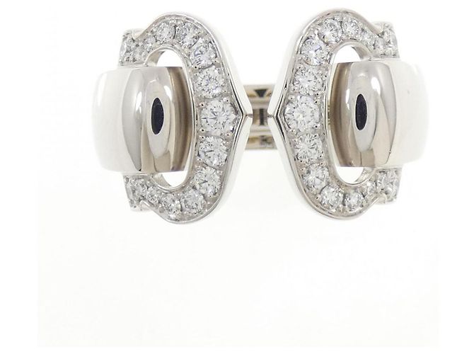 Cartier 2C Large 750 Weißgold Diamantring Größe 13 - Ansicht 2