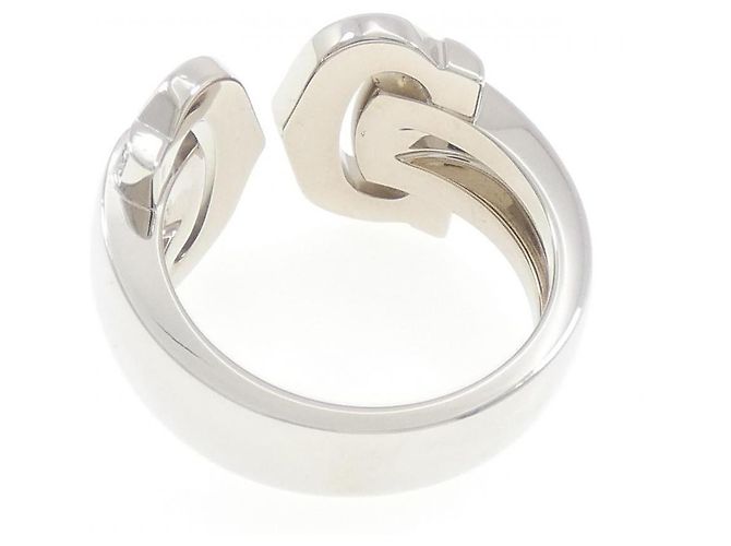 Cartier 2C Large 750 Weißgold Diamantring Größe 13 - Ansicht 3