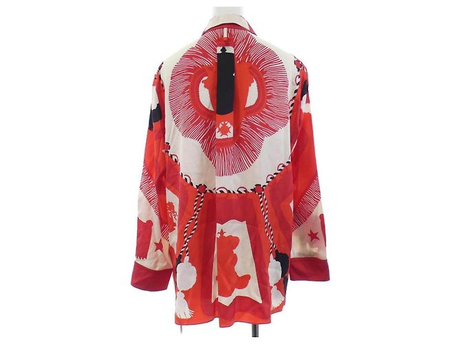 Hermès Camicia di seta Hermes POSTE ET CAVALERIE 38 - vista 2