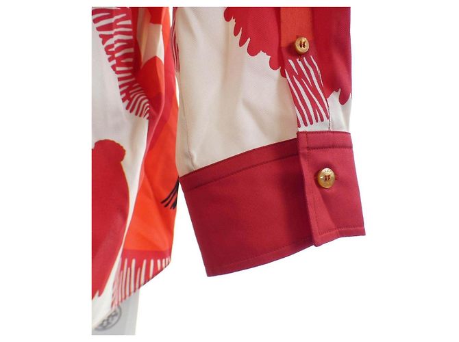 Hermès Camicia di seta Hermes POSTE ET CAVALERIE 38 - vista 6