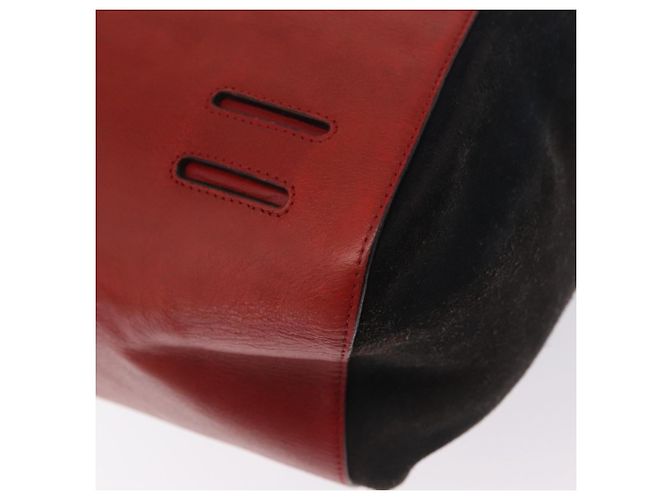 LOEWE Anton Shoulder Bag Suede Brown Gold - vista 9
