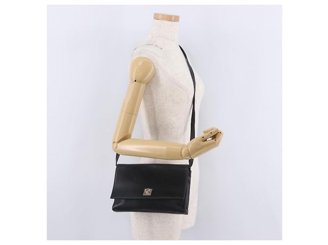 Céline CELINE Schultertasche Leder Schwarz Silber - Ansicht 26
