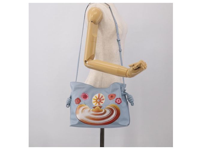 LOEWE Flamenco Bag Leather Maruha Mario Collaboration Light Blue - vista 20