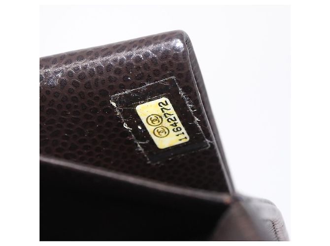 CHANEL Cartera Larga Matelassé Piel Caviar Marrón CC - vista 22