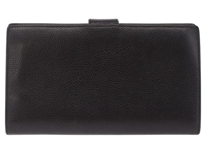 CHANEL Cartera Larga Matelassé Piel Caviar Marrón CC - vista 3