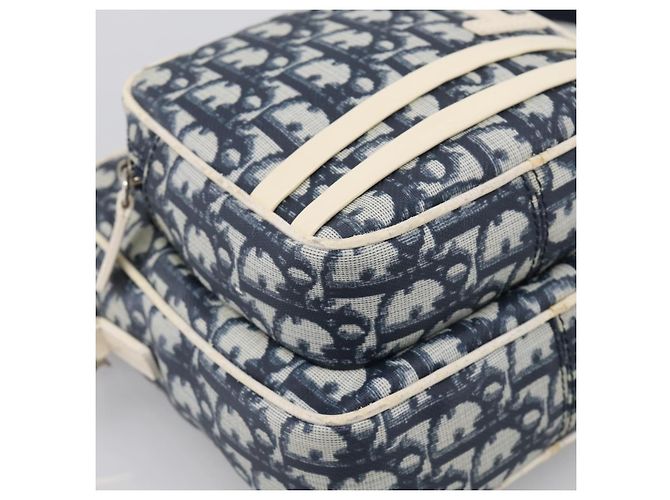 Christian Dior Trotter Canvas Shoulder Bag PVC Blue Silver - Ansicht 11