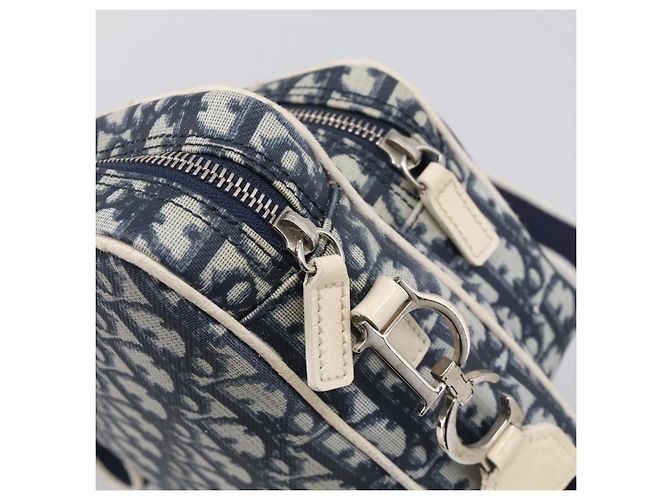 Christian Dior Trotter Canvas Shoulder Bag PVC Blue Silver - Ansicht 14
