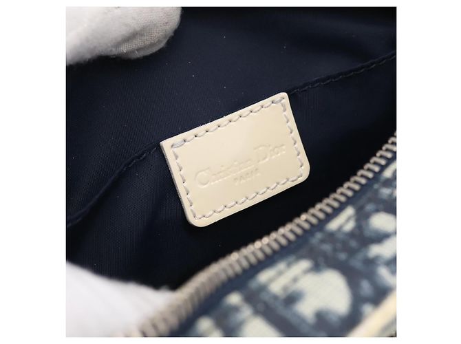 Christian Dior Trotter Canvas Shoulder Bag PVC Blue Silver - Ansicht 15