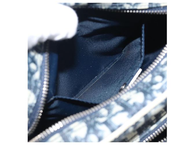 Christian Dior Trotter Canvas Shoulder Bag PVC Blue Silver - Ansicht 19