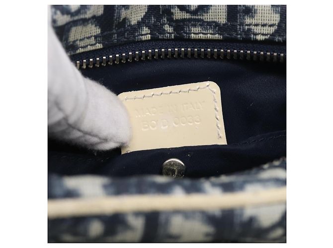 Christian Dior Trotter Canvas Shoulder Bag PVC Blue Silver - Ansicht 21