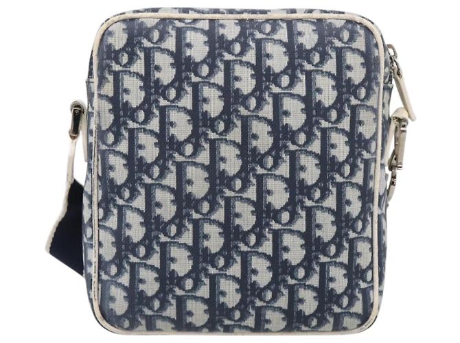 Christian Dior Trotter Canvas Shoulder Bag PVC Blue Silver - Ansicht 3