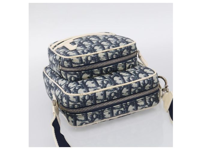 Christian Dior Trotter Canvas Shoulder Bag PVC Blue Silver - Ansicht 6