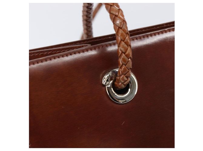 Panthère Cartier PANTHERE Tote Bag Patent Leather Brown Silver - vista 15