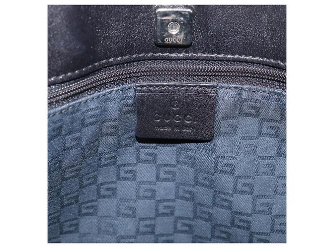 GUCCI Hand Bag Leather Black Silver 73983 - vista 15