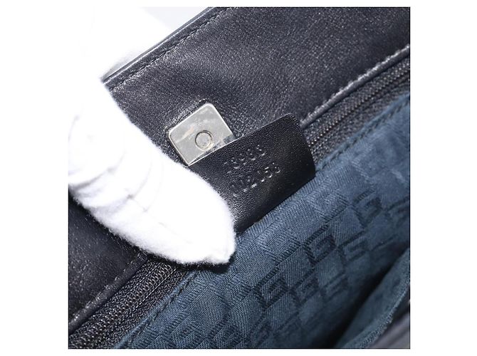 GUCCI Hand Bag Leather Black Silver 73983 - vista 21