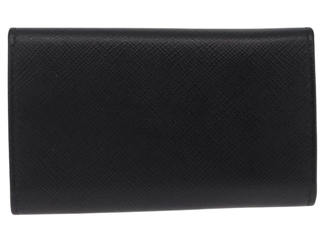 PRADA Key Case Safiano Leather Black Gold - view 3