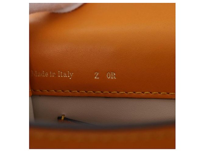 Valextra Micro Igide Bolso de Mano de Piel 2way Orange Silver - vista 11