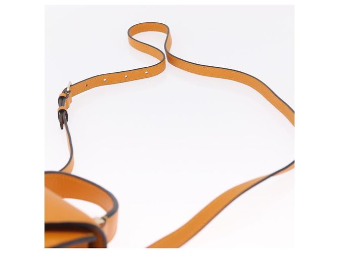 Valextra Micro Igide Bolso de Mano de Piel 2way Orange Silver - vista 15