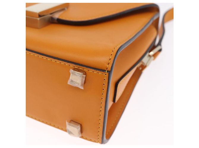 Valextra Micro Igide Bolso de Mano de Piel 2way Orange Silver - vista 19