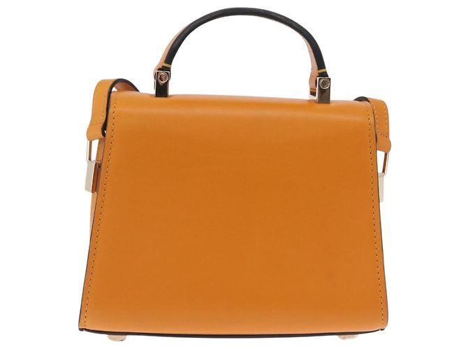 Valextra Micro Igide Bolso de Mano de Piel 2way Orange Silver - vista 2