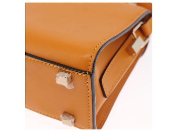 Valextra Micro Igide Bolso de Mano de Piel 2way Orange Silver - vista 21