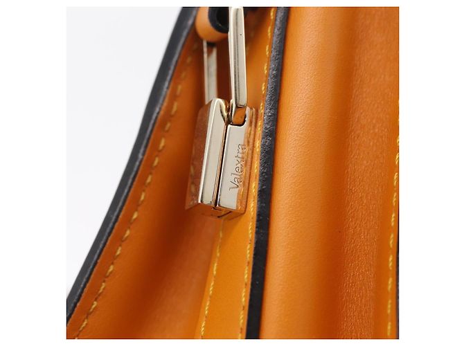 Valextra Micro Igide Bolso de Mano de Piel 2way Orange Silver - vista 22