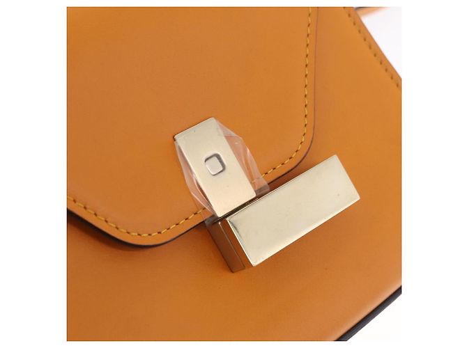 Valextra Micro Igide Bolso de Mano de Piel 2way Orange Silver - vista 24