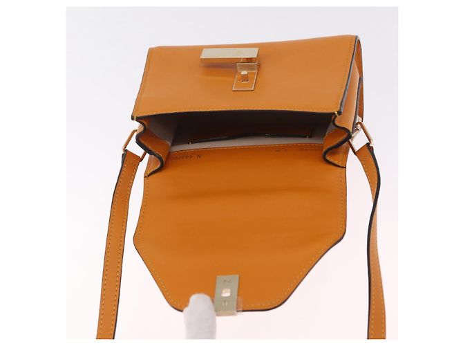 Valextra Micro Igide Bolso de Mano de Piel 2way Orange Silver - vista 25