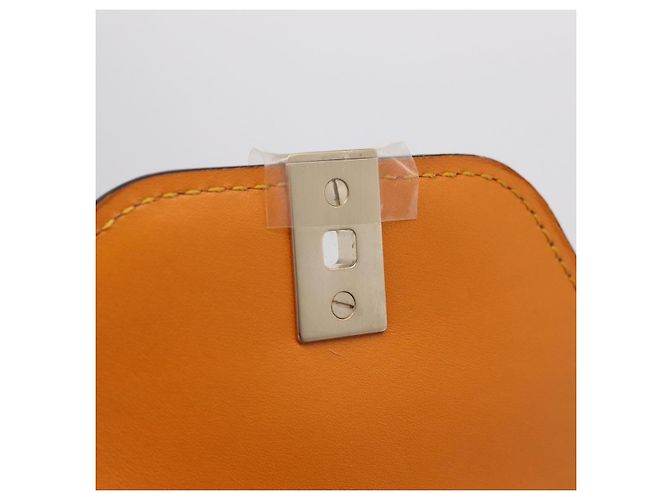 Valextra Micro Igide Bolso de Mano de Piel 2way Orange Silver - vista 26